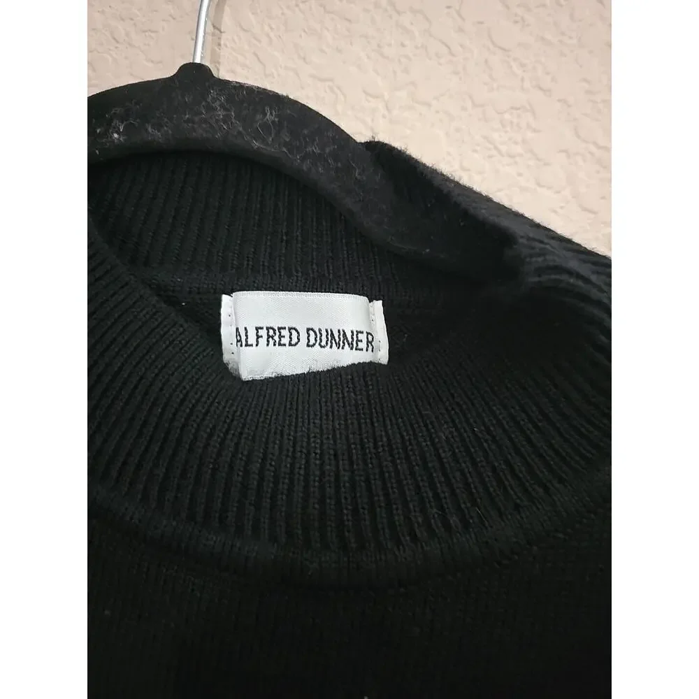 Alfred Dunner Black Embroidered Floral Beaded‎ Pullover Sweater Womans Size XL